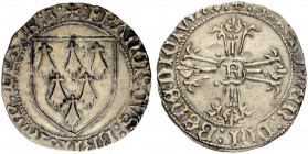 FRANKREICH
Bretagne, Herzogtum. Francois II. 1458-1488. Gros o. J., Rennes. 3.68 g. Duplessy 337 A. Poey d'Avant 1322. Fast vorzüglich / About extrem...