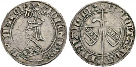 FRANKREICH
Lothringen, Herzogtum. Jean I. 1346-1390. Groschen o. J., Nancy. 2.56 g. Flon 418,34. Selten / Rare. Kleine Kratzer / Small scratches. Seh...
