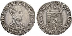 FRANKREICH
Lothringen, Herzogtum. Karl III. 1545-1608. Teston o. J. (1564-1575), Nancy. Münzmeisterzeichen B (Nicolas Briseur). 0.12 g. Flon 641,70. ...