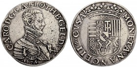 FRANKREICH
Lothringen, Herzogtum. Karl III. 1545-1608. Taler 1575, Nancy. 28.34 g. Flon 644,84. Dav. 9389. Äusserst selten / Extremely rare. Sehr sch...