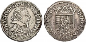 FRANKREICH
Lothringen, Herzogtum. Franz II., Graf von Salm, 1624-1632. Teston 1628, Badonviller. 8.84 g. Flon 781,8. Kleiner Kratzer / Small scratch....