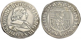 FRANKREICH
Lothringen, Herzogtum. Karl IV. 1626-1634. Teston 1632, Nancy. 8.72 g. Flon 702,17. Sehr schön / Very fine. (~€ 85/~US$ 105)
