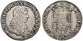 FRANKREICH
Lothringen, Herzogtum. Karl IV., zweite Regierung, 1661-1670. 1/2 Teston 1666, Nancy. 4.31 g. Flon 716,52. Leicht justiert / Minor adjustm...