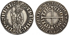 FRANKREICH
Metz. Bistum. Dietrich V. von Boppard, 1365-1384. Groschen o. J. (1365/1383), Metz. 3.26 g. Wendling II/E/w/10. Flon 511,6. Vorzüglich / E...