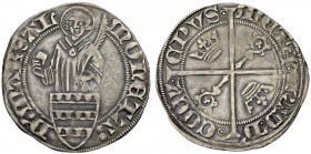 FRANKREICH
Metz. Bistum. Raoul von Coucy, 1388-1415. Groschen o. J., Marsal. 1.91 g. Wendling II/E/x/12. Flon 512, 2. Leichter Doppelschlag / Slightl...