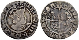 GROSSBRITANNIEN
Königreich. Henry VIII. 1509-1547. 1/2 Groat o. J. (1526/1532), Canterbury. Mit den Initialen WA des Erzbischofs Warham. 1.20 g. Seab...
