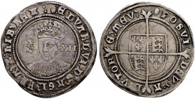 GROSSBRITANNIEN
Königreich. Edward VI. 1547-1553. Shilling o. J. (1551-1553), London. Münzzeichen Tonne (tun). 6.03 g. Seaby 2482. Hübsche Patina / A...