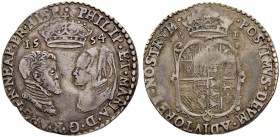 GROSSBRITANNIEN
Königreich. Philipp und Mary, 1554-1558. 6 Pence 1554, London. Mit vollständiger Titulatur (full titles). 2.95 g. Seaby 2505. Selten ...