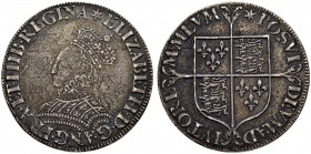 GROSSBRITANNIEN
Königreich. Elizabeth I. 1558-1603. Shilling o. J. (1561-1571), London. Milled coinage, intermediate size. 5.97 g. Seaby 2591. Etwas ...
