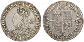 GROSSBRITANNIEN
Königreich. Elizabeth I. 1558-1603. 6 Pence 1562, London. Münzzeichen Stern (star). 3.10 g. Seaby 2596. Gutes sehr schön / Good very ...