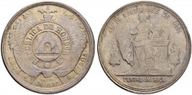 HONDURAS
Republik. 1 Peso 1903. 25.02 g. KM 52. Gutes sehr schön / Good very fine. (~€ 60/~US$ 75)