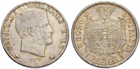 ITALIEN
Königreich. Napoleone I. 1805-1814. 2 Lire 1811 M, Mailand. 9.97 g. Pagani 37a. Vorzüglich / Extremely fine. (~€ 105/~US$ 125)