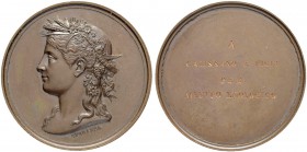 ITALIEN
Königreich. Umberto I. 1878-1900. Bronzemedaille o. J. Verdienstmedaille in der Landwirtschaft. Stempel von F. Speranza. Kopf der Ceres nach ...