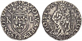 ITALIEN
Pisa. Carlo VIII. re di Francia, 1494-1495. Grosso o. J. 3.25 g. MIR 425/2. Sehr selten / Very rare. Sehr schön / Very fine. (~€ 855/~US$ 105...