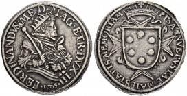 ITALIEN
Pisa. Ferdinando I. de Medici, 1587-1608. Tallero 1605, Pisa. 27.71 g. MIR 443/6. Dav. 4186. Kleine Kratzer / Small scratches. Sehr schön / V...