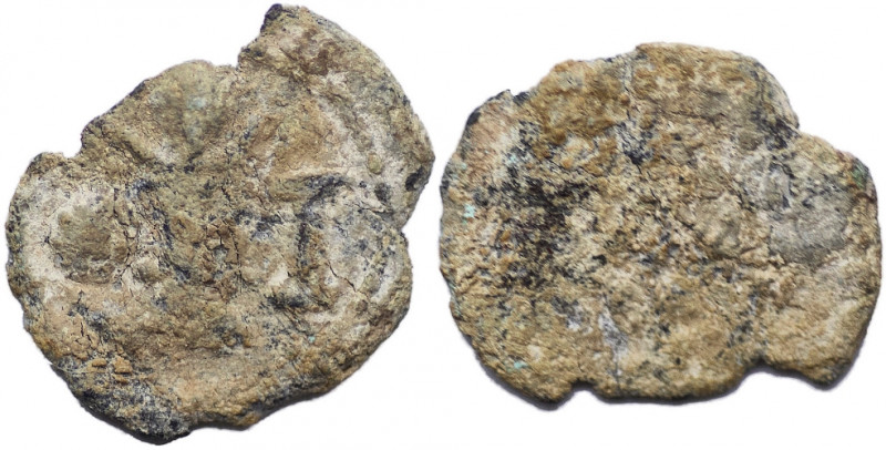 Sasanian Kingdom. Shapur II (AD 309-379). Lead Pashiz, (1.80g/ 17mm). Bust of Sh...