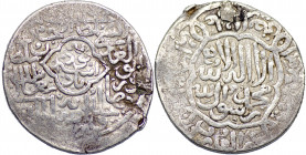 Timurid:  Sultan Husayn, 3th reign. AH 873-911 (AD 1469-1506). AR Tanka. Astarabad