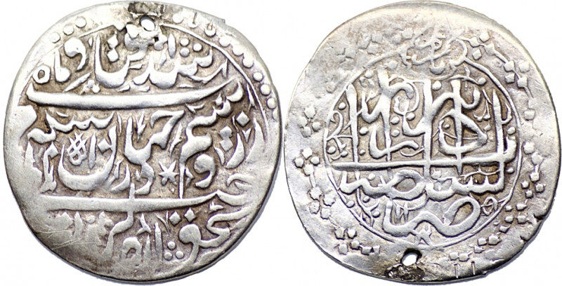 ZAND: Karim Khan, 1753-1779, AR Abbasi (4.08g/ 26mm), Tabriz, AH1180, A-2800, KM...