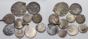 Group lot of 10 AR Persian silver coins, various types and mints