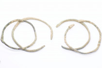 Lot of 4 Ancient Sassanian Bronze snake bracelets