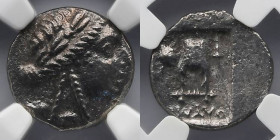 GREEK: Lycia, Olympus, 2nd-1st Cent. BC, AR Drachm, NGC Ch XF. NGC # 3819945-173.
