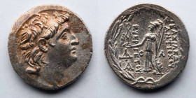 GREEK: Cappadocia, Ariarathes VII Philometor. Circa 107/6-101/0 BC. AR Tetradrachm (27mm, 16.60 g, 12h). In the name and types of Antiochos VII of Syr...