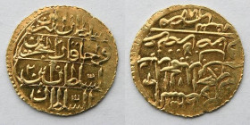 ISLAMIC, Ottoman Empire. 'Abd al-Hamid I. AH 1187-1203 / AD 1774-1789. AV Cedid Zer-i Mahbub (22mm, 2.60 g, 12h). Misr (Cairo) mint. Dually dated AH 1...
