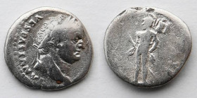 ROMAN EMPIRE: Vespasian, AD 69-79, AR Denarius (3.1g), Mars with Trophy Reverse. Fine to VF.