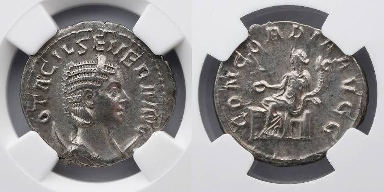 ROMAN EMPIRE: Otacilia Severa, AD 244-249, AR Antoninianus (22mm, 4.35 gm, 6h). ...