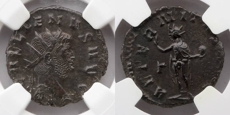 ROMAN EMPIRE: Gallienus, AD 253-268, BI Antoninianus (20mm, 6h), NGC MS, Rome, A...