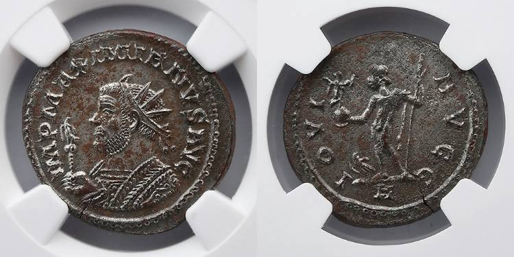 ROMAN EMPIRE: Maximian (AD 286-310). BI antoninianus (23mm, 11h). NGC AU, Silver...