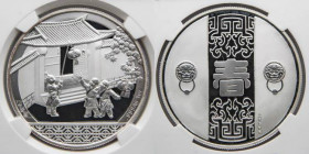 CHINA: 2009 1oz Silver Celebration of Spring, NGC PF 70 Ultra Cam. NGC # 4286802-021.