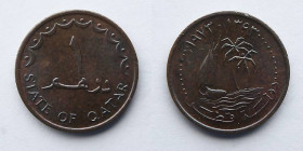 QATAR: 1973 Bronze Dirham, UC. KM 2