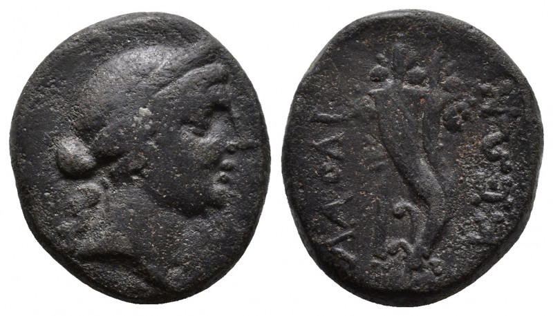 PHRYGIA. Laodicea AE18 ca 133/88-67 BC Diademed female head right Rev: ΛAOΔIKEΩN...