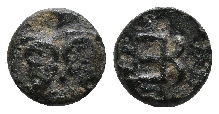 TROAS, Kebren. Circa 420-412 BC. Æ Confronted ram’s heads / KE monogram. SNG Mün...