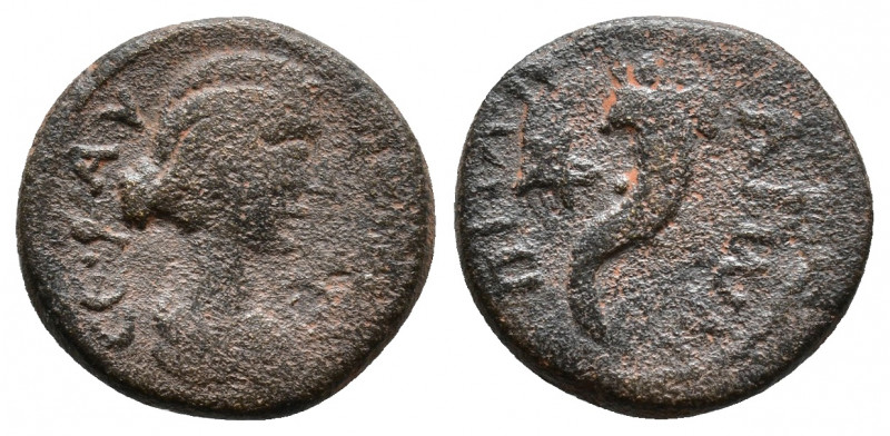 Mysia, Pitane. Faustina II, c. 147-161. ΦΑΥϹΤƐΙΝΑ ϹƐ, draped bust of Faustina II...