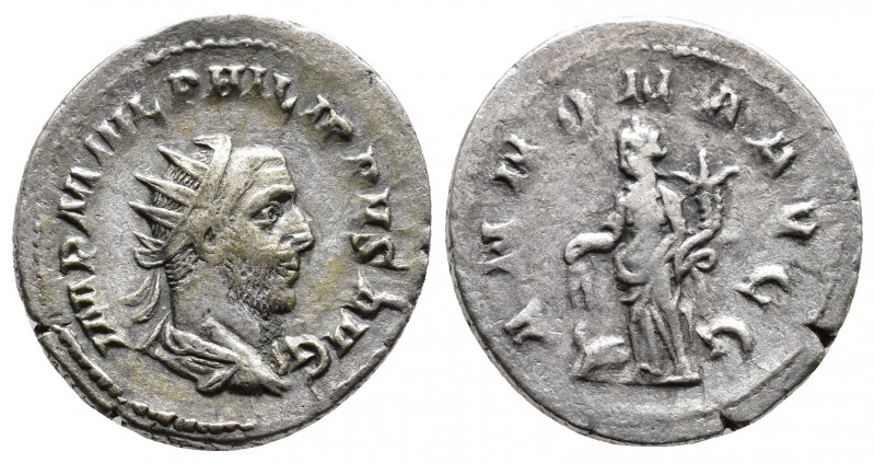 Philip I, (244-249 AD) Rome. AR Antoninianus. Obv: IMP M IVL PHILIPPVS AVG Radia...