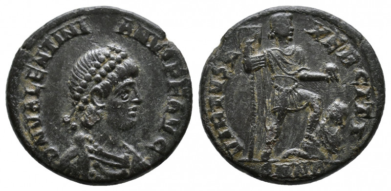 VALENTINIAN II. Centennial 383-388 AD Heraclea. Obv: DN VALENTINIANVS PF AVG. Di...