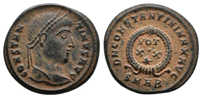 Constantine I the Great AD 306-337. Heraclea. Follis Æ. CONSTANTINVS AVG, laurea...