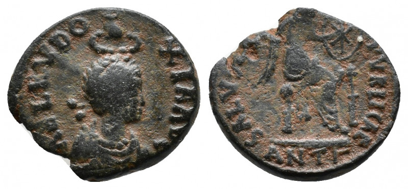 Aelia Eudoxia (Augusta 400-404 AD). Ӕ. Antioch mint. Struck 401-403 AD. Obv. AEL...