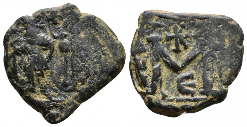 Heraclius, with Heraclius Constantine. 610-641. Æ Follis 6,21g