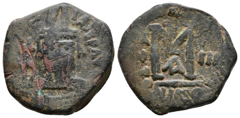 Maurice Tiberius, 582-602. Follis AE 11,8g