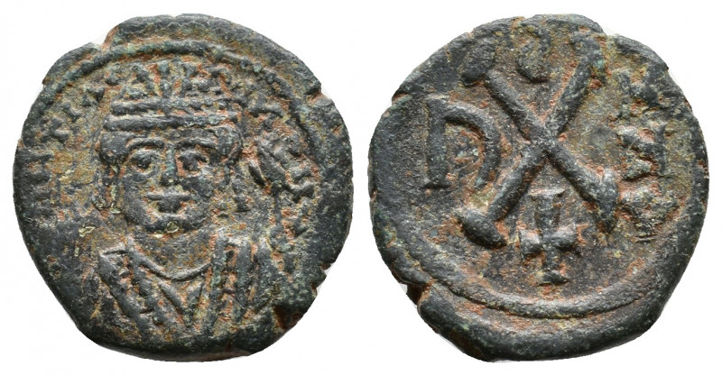 Maurice Tiberius Æ 10 Nummi. Theupolis (Antioch), AE 2,65g