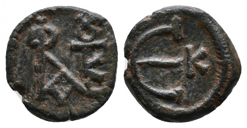 JUSTIN II (565-578). Pentanummium. Kyzikos. AE 1,75g