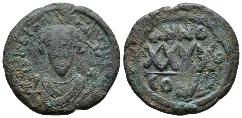 Phocas. 602-610. AE follis11,14gr Constantinople mint, 608-609. dM FOCAS PERP AV...