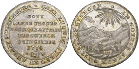 Anhalt-Schaumburg, Carl Ludwig (1772-1806), half-konventionstaler, 1774, Frankfurt, struck from silver from the Holzappeler mine, six-line inscription...