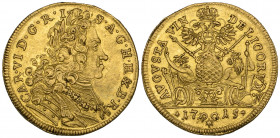 Germany, Augsburg, Karl VI (1711-40), ducat, 1715, 3.48g (F. 86), a couple of small surface scratches on obverse, good very fine 

Estimate: GBP 100...