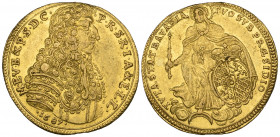 Germany, Bavaria, Maximilian II Emanuel (1679-1726), ducat, 1687, 3.46g (F. 217), struck slightly off-centre, good very fine 

Estimate: GBP 3000-40...
