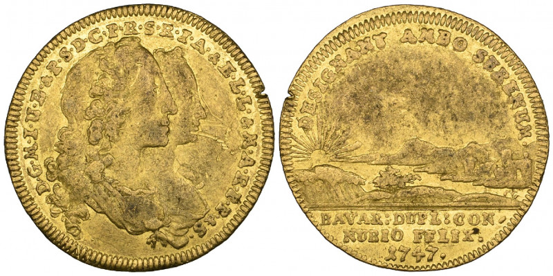 Germany, Bavaria, Maximilian III Joseph (1745-77), Marriage, 1747, ducat, 1747, ...