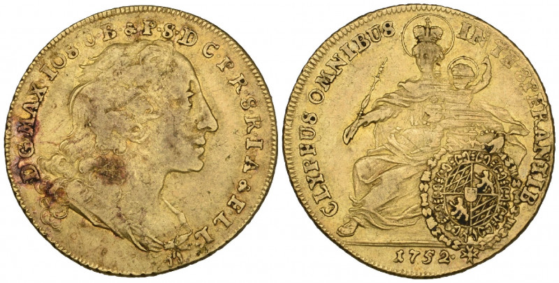 Germany, Bavaria, Maximilian III Joseph (1745-77), max d'or, 1752, 6.45g (F. 242...